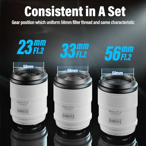 Image of SIRUI Sniper 56mm Autofocus Lens, F1.2 Wide Angle APS-C Camera Lens for A5, A6, FX30, ZV-E10 (E Mount, White)