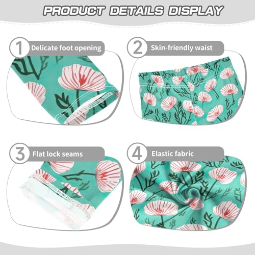 Girls' Leggings Flowers Floral Pink Kids Yoga Tights Pants 1 Pack 208499173