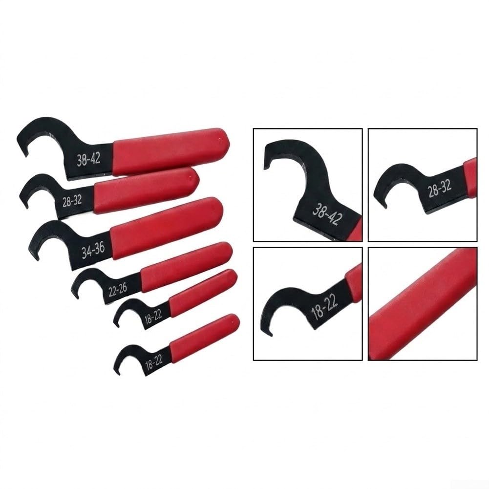 Juego de Llaves Combinadas para acero Carbono Mango Antideslizante para Tuercas Redondas Kit para herramienta Mecánica 28x11x3cm(5 pcs)