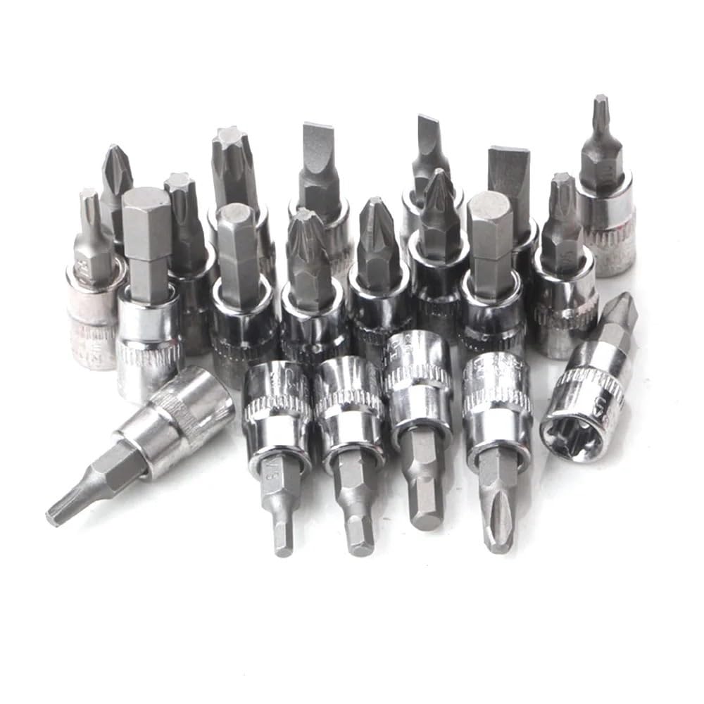 Set Attrezzi da Lavoro Set di strumenti per chiavi a cricchetto con prese da 1/4 pollice per punte in cromo vanadio grado meccanico Strumento riparazione automatica