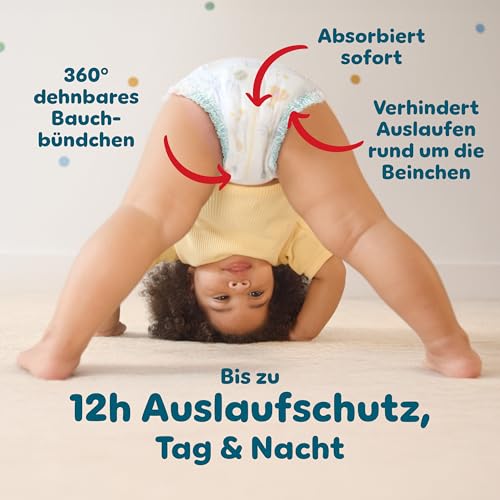 Pampers Baby-Dry Pants Größe 8, 136 Stück, 17kg+, 360° auslaufsichere Passform für Tag und Nacht 5