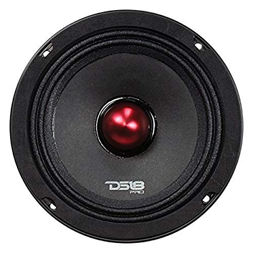 🔥 Hot Deals DS18 PRO-NEO6SLIM Shallow Loudspeaker- 6.5", Midrange, Red Aluminum Bullet, 400W Max, 200W RMS, 4 Ohms, Neodymium Magnet - The Most Elegant Neodymium Midrange Loudspeakers Available (PRONEO6SLIM)
