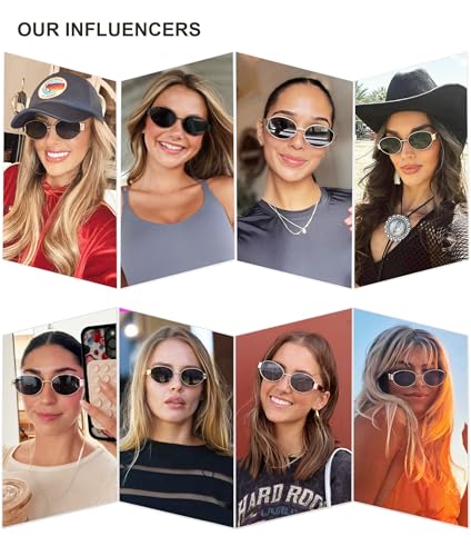 SOJOS Retro Oval Sunglasses for Women Trendy Classic Shades UV400 Protection - Image 3