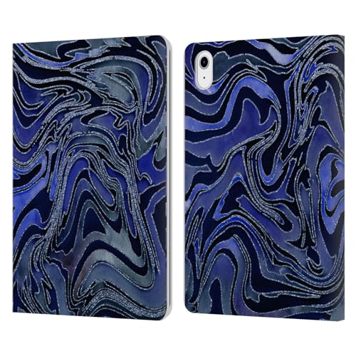 Étui iPad Air 11 2024 2025 LebensArt Indigo Marbre Liquide Cuir