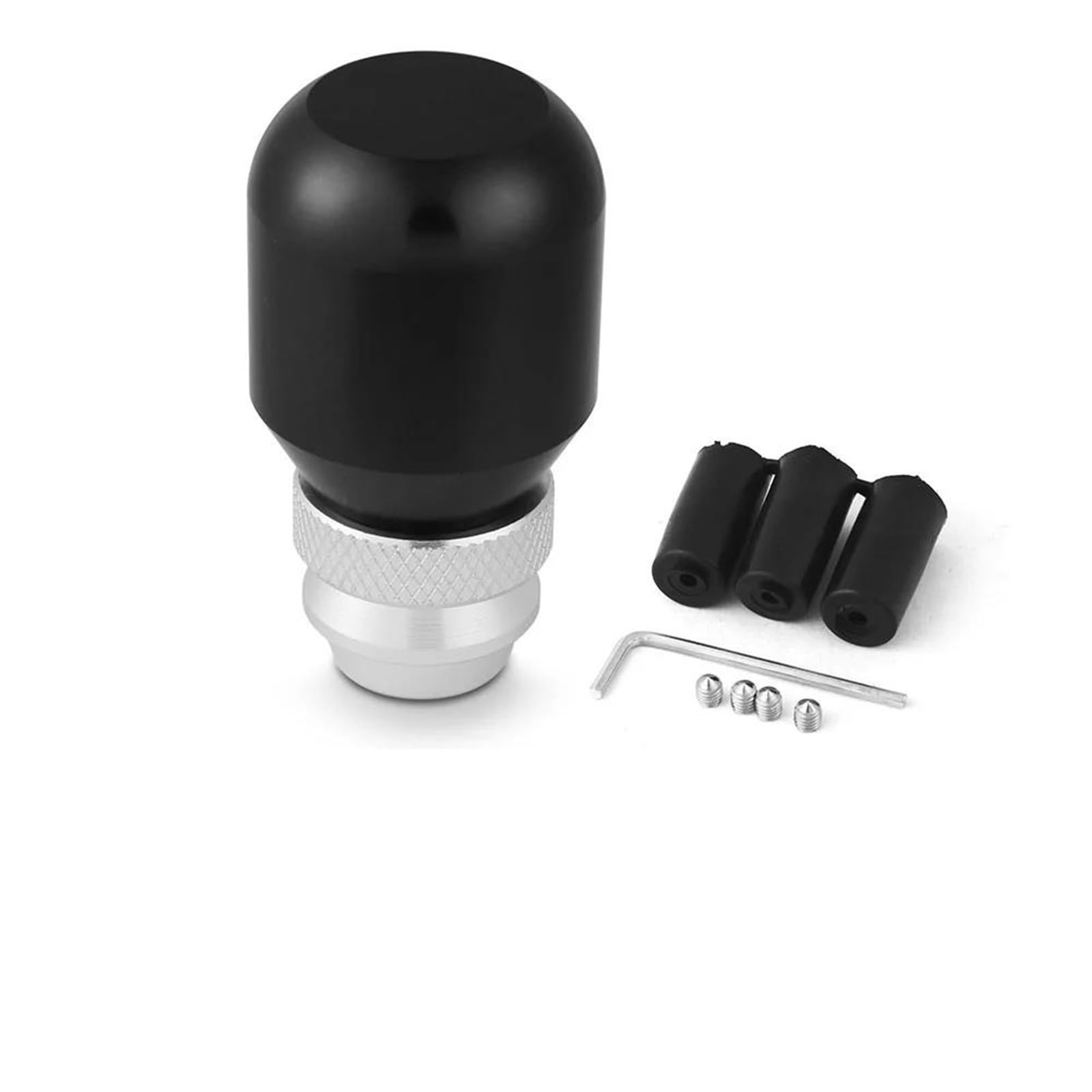 Fsozdbbpl Black Automotive Parts Aluminum Shift Knob 7Cm-9.5Cm Adjustable Universal Manual Gear Shifter Lever Knob Universal Gear Shift Knob Shifter Lever(Black)