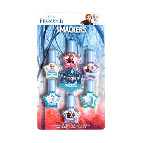 Disney Frozen 2 Smackers 6 Piece Nail Polish Gift Set 1.16 fl oz Water-Based Nail Polish
