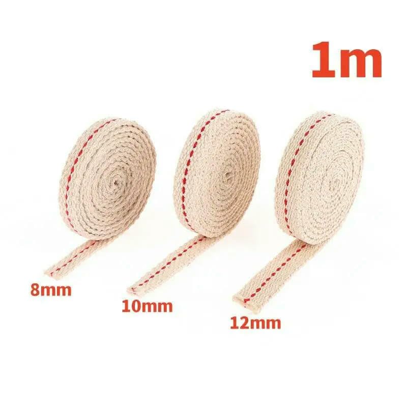 Wymień mocny knot z bawełny Knot bawełniany pleciony do lampy naftowej, 2 metry, biały, 8-12 mm(1cm)