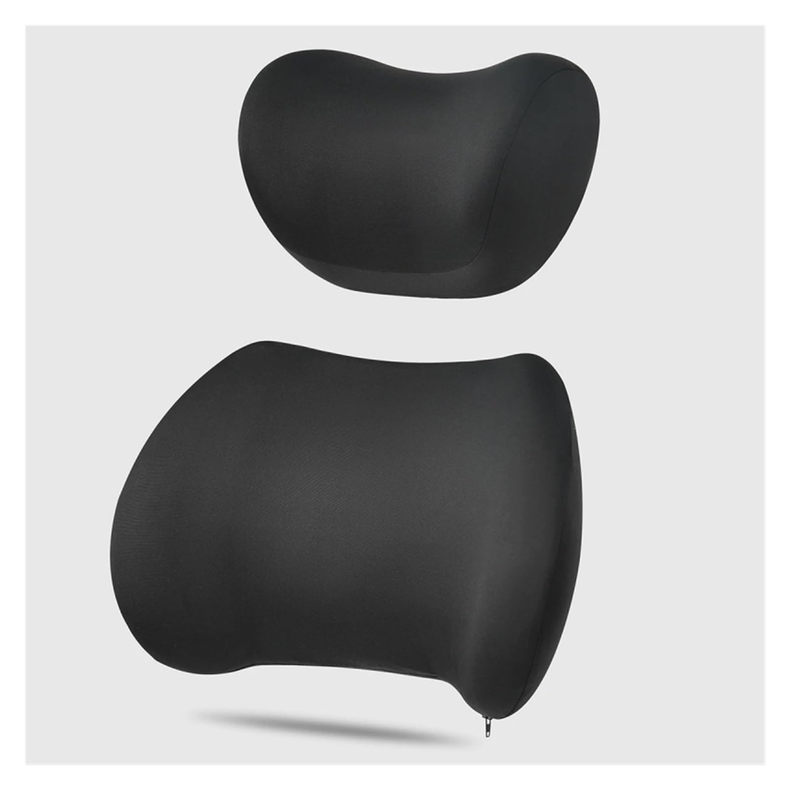 Hviyroi car seat cushion Ergonomic Car Headrest Lumbar Support Cushion Kit(Black)