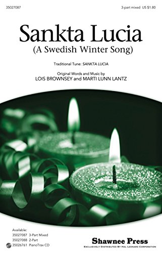 Sankta Lucia partition chorale 3 voix chant de Noël pour concert d'hiver