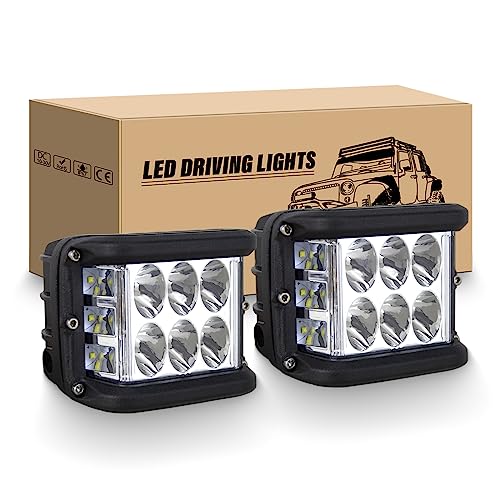【Luci da lavoro a LED ad alta luminosità】: la faro da lavoro led RIGIDON con chip LED di alta qualità, è perfetta per veicoli 4x4, camion, trattori, mietitrebbie, passeggini, anche come proiettore portuale, proiettore per la guardia costiera. Colore bianco 6000K. La luce RIGIDON rende la tua guida più sicura e non intacca i veicoli su tutta la strada.