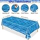 4er-Pack Ozeanwellen-Tischdecken – Wiederverwendbare Ozean-Wassertischabdeckung für Ozean unter dem Meer, Strand, Pool, Meerjungfrau, Hai, Geburtstagsparty, Dekorationszubehör, 137 x 274 cm