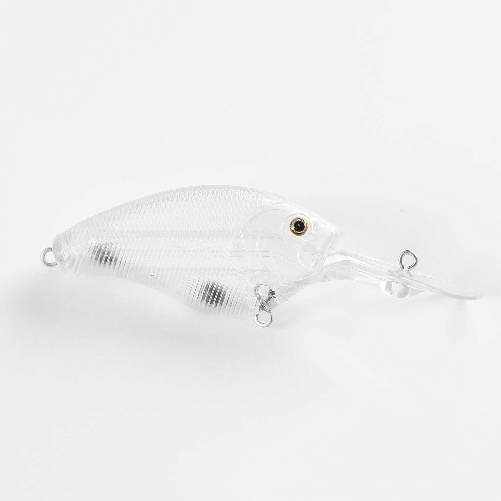 28pcs/30pcs/set Nude Fishing Lure Blank Minnows Popper Crankbaits with Swivel Hard Unpainted Fishing baits (Color : B)
