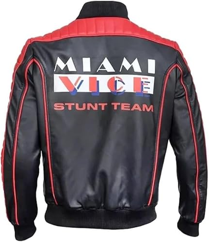 Mens Stunt Ryan Team Gosling Fall Costume Guy Black Leather Jacket Halloween Costume