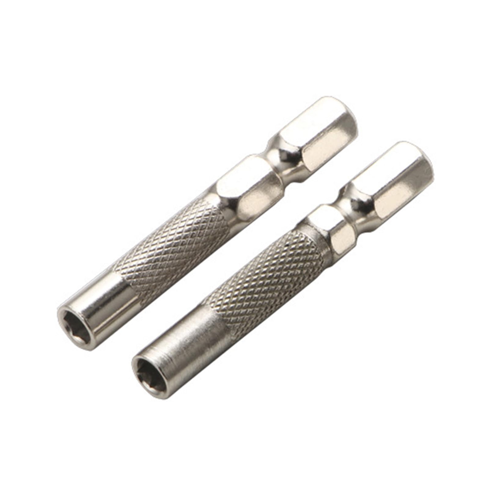 Alloneslife Plating 50Mm 2Pcs 6.35Mm 1/4" Insert Bit Adapter To 4Mm Hexagonal Screwdriver Tool Bit Socket Adapters Holder Converters Socket Converter