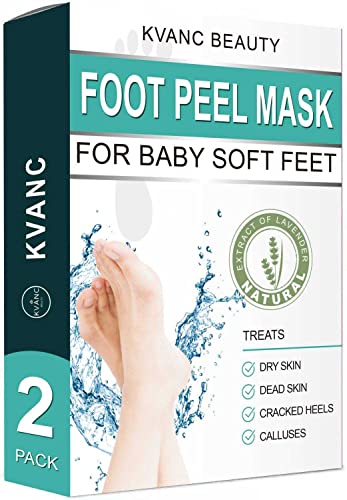 Foot Peel Mask 2 Pack,For Baby Soft Feet,Foot Spa, Exfoliator Peel Off Calluses Dead Skin Callus Removerï¼ŒBaby Soft Smooth Touch Feet-Men Women (Lavender)