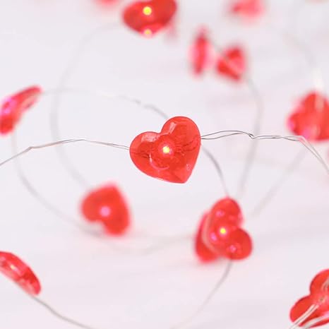 Heart fairy lights battery Clearance