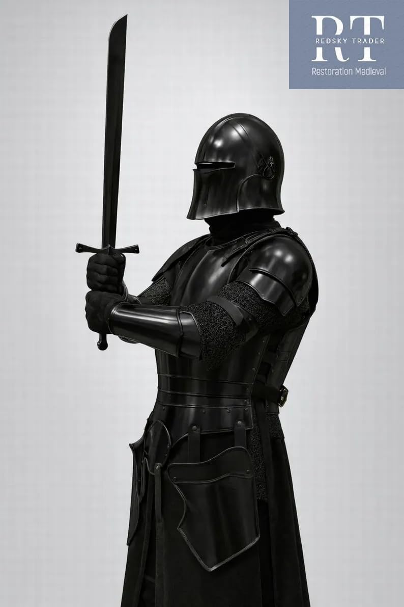 Medieval Barbuta Knight Armor – Full Steel Costume for Cosplay, Display & Collectors
