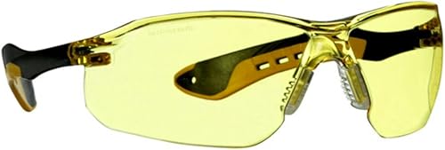 Miniatura 7 de 3M - Lentes de seguridad con patillas planas con lente resistente a los arañazos, marco ámbar, 1 par