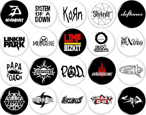 NU METAL button pin set of 20 1