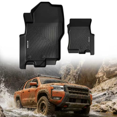 Floor Mat for Nissan Frontier 2022 2023 2024 2025 2026 TPE All-Weather Set Floor Liners Custom Fit Non Slip-car Front mats Accessories 1st Row Front Liner-Black