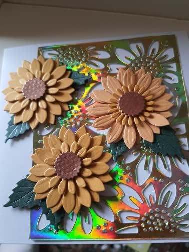 3Dサンフローメタルカッティングダイ、DIYスクラップブックフォトアルバム装飾用のカットステンシル、カードメイキングデコレーションペ