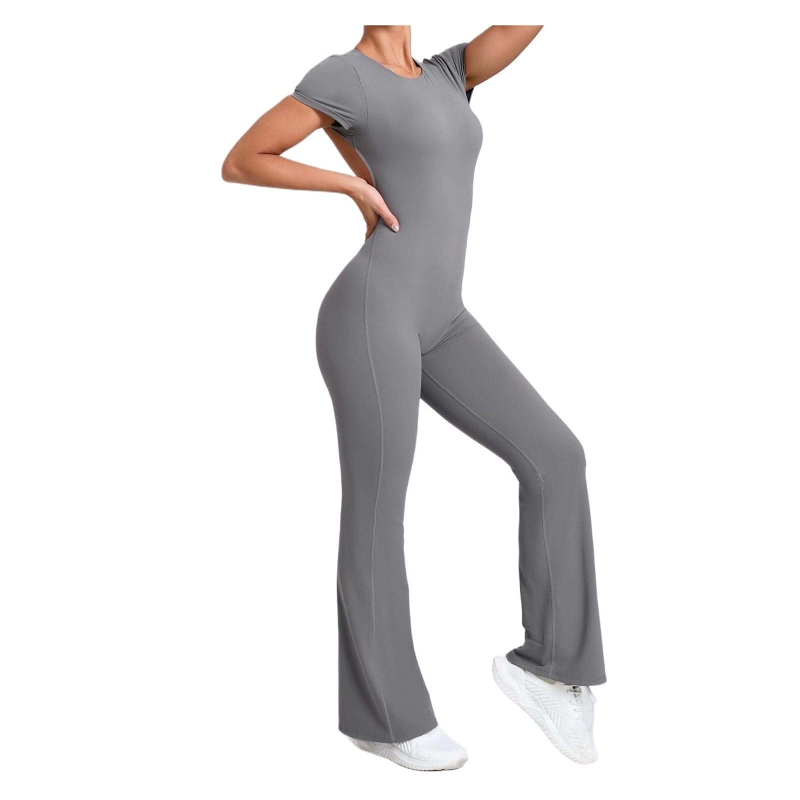 Mono Yoga Mujer Conjunto De Mono Y Pantalones Acampanados For Gimnasio, Entrenamiento Yoga For Mujer, Ropa Deportiva, Deportivo