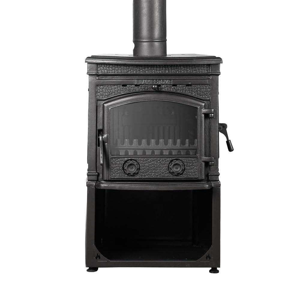 Kaminofen aus Gusseisen mit seitlichen Glasscheiben, hochtemperaturbeständig Deutsch Schott-Robax® - CE-zertifiziert und Öko-Design 2022-9 kW -14YK-ST