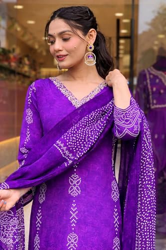 Image of MITZO Kurta Sets for Woman || Kurta Sets for Women Cotton || Women Kurta Sets with Dupatta Cotton || Kurti Pant Set with Dupatta