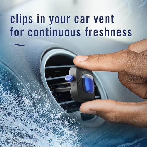 Image of Febreze Car Ocean Scent Air Freshener Vent Clip, .07 oz. Car Vent Clip, Pack of 4