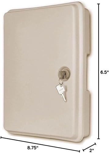 Miniatura 2 de Lucky Line Organizador de armario de llaves con bloqueo de 24 ganchos, color almendra (61200), 24 ganchos