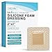 MedVanceTM Silicone - Bordered Silicone Adhesive Foam Dressing Size 2"x2" (1"x1" Pad), Box of 5 dressings