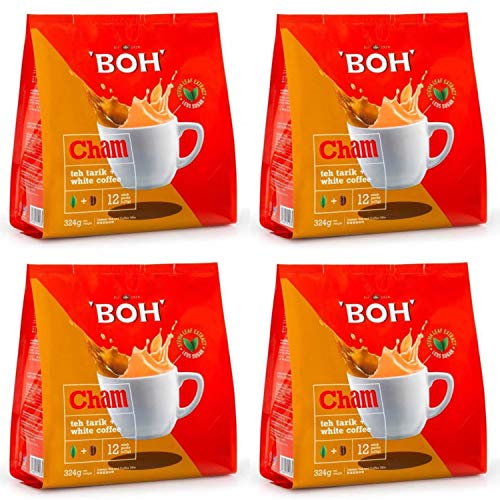 4 Pack BOH Cham Milk Tea & White Coffee Sachets