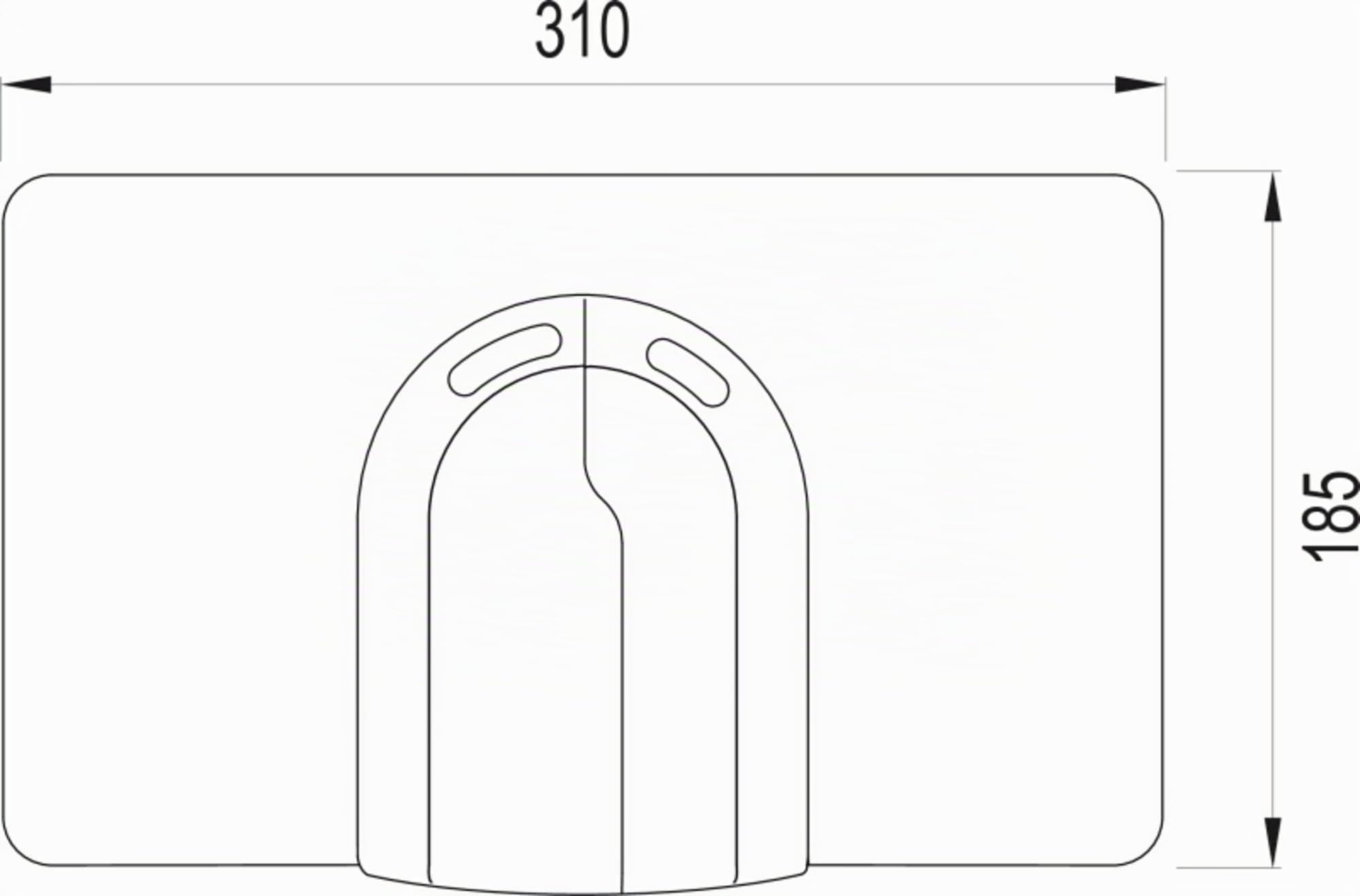 Wisa Serie 2100 Drückerplatte Weiß Glänzend für Wisa 2100 Reservoir