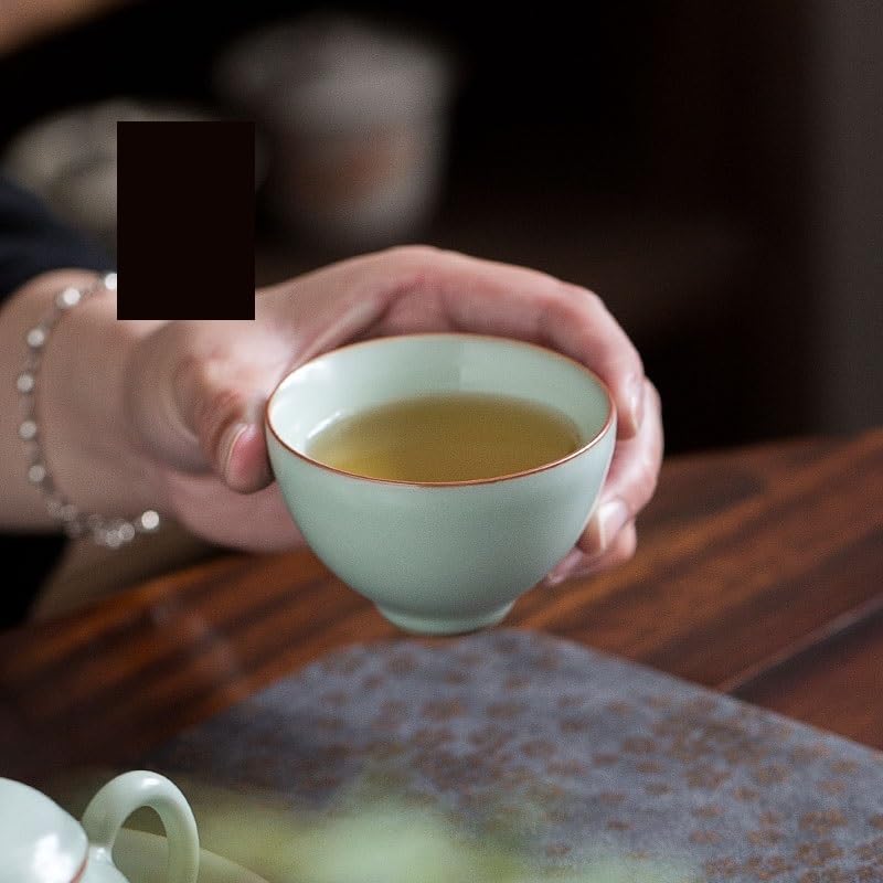 Filiżanki Matcha Master Cup Ceramiczny Pojedynczy Kubek Retro Kung Fu Herbata Ręcznie Ru Porcelana Filiżanka do herbaty Chińska filiżanka do herbaty Zestaw do herbaty Kubek do herbaty