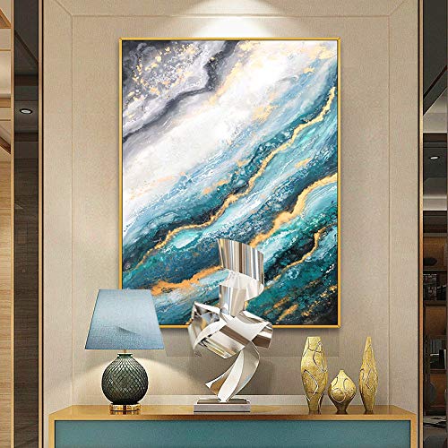 Pintura Al Óleo Pintada A Mano sobre Lienzo,Nórdico Moderno De Gran Tamaño...