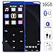 Frehovy 16GB MP3 Player with Bluetooth, Portable Lossless Sound MP3 Music Player with FM Radio Voice Recorder Music Speaker, Support Up to 128 GB with HiFi Headphone