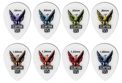 Steve Clayton Acetal Médiators pour guitare (Lot de 12) - Les Beatles, Paul McCartney, John Lennon, RIngo Starr, George Harrison Steve Clayton Acetal Médiators pour guitare (Lot de 12)