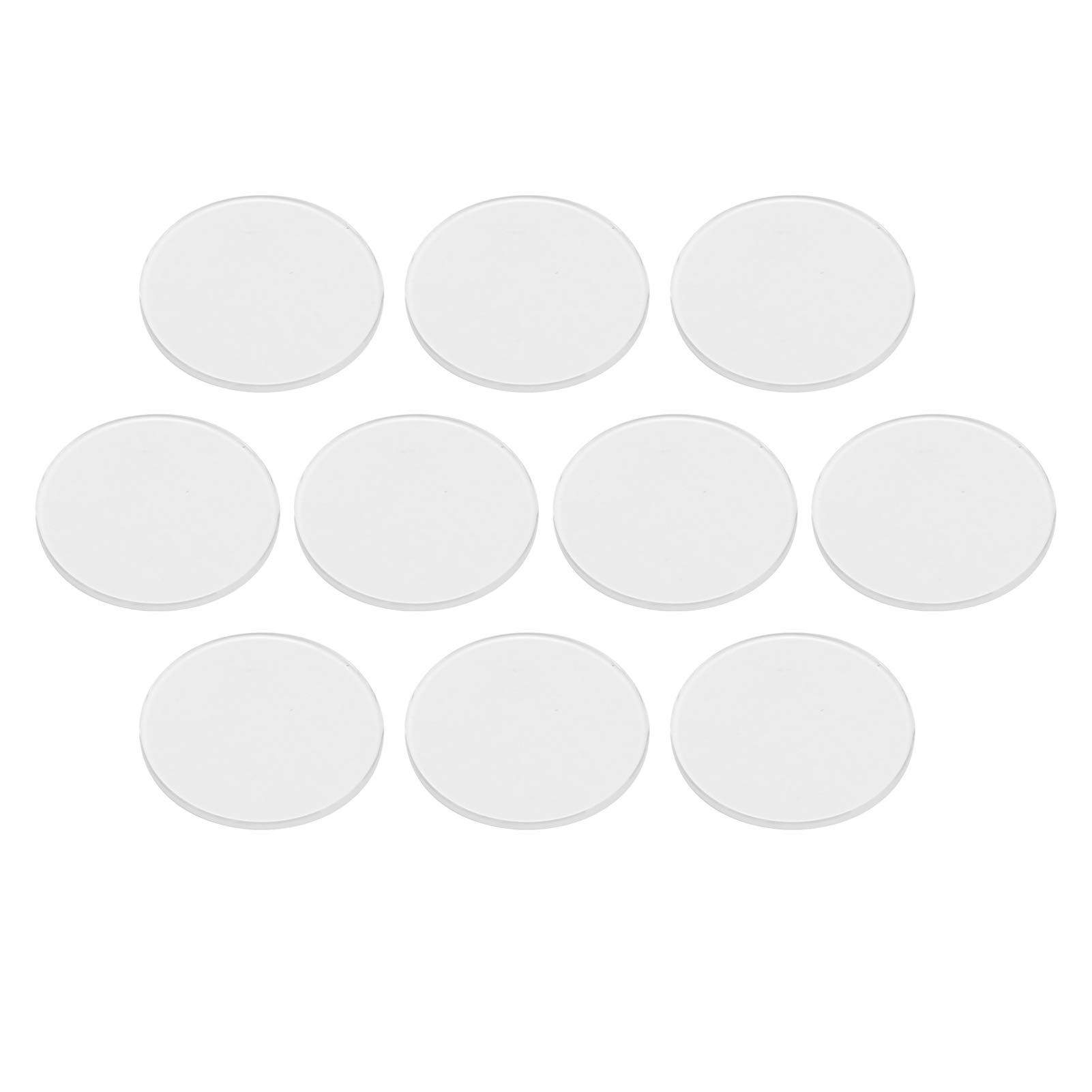 10 sztuk 25-29,5 mm Płaska szklana soczewka do zegarka Wymienna soczewka do zegarka o grubości 1,2 mm