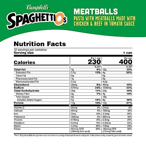 Spaghettios Canned Pasta With Meatballs thumb #4