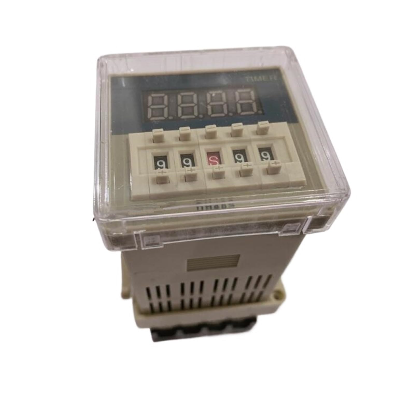 SMGLRUEAT 1PC Digital display time relay AC380V DH48S DH48S-1Z delay timery 0.01S-99H99M 8PIN with base