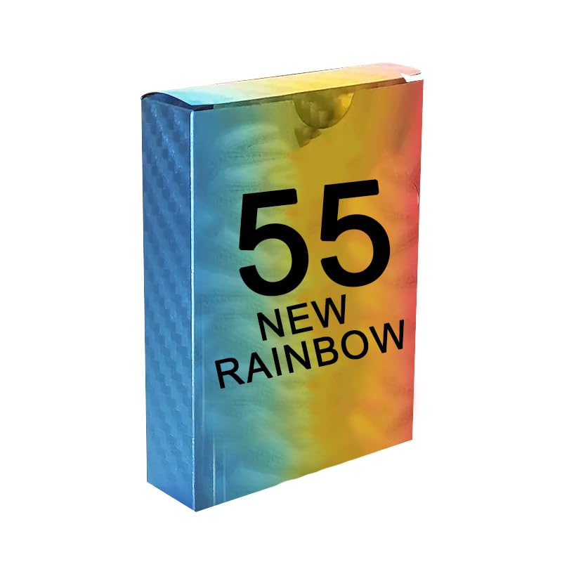 Image of VARIYA ENTERPRISE New Playing Cards | 55 Pcs Rainbow Foil Card | Assorted Cards TCG Deck Box | V Series Cards Vmax GX Rare Golden Cards and Common-Rare Mystery Card | Best Gift for Kids