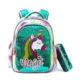 Gran regalo para niños: con cremallera bien hecha, es una mochila práctica y elegante que hace que sea cómoda de llevar. Ideal para niñas pequeñas como maletas, mochilas de viaje, mochilas escolares mientras están de camping, salidas, ir a la escuela, ideal para cumpleaños de tus hijos, regalo de vacaciones de verano, regalos de Navidad, etc.