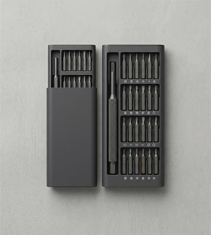 Image of Precision Screwdriver Set, 24-in-1 with Magnetic Bits, Compact Case, Electronics Repair Kit