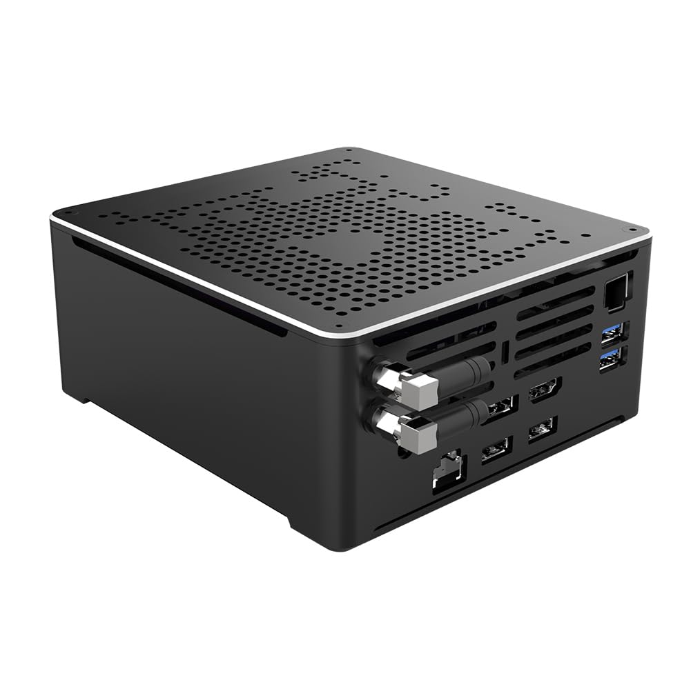 – 4K Mini PC, HTPC, NUC, Small Server, Windows 11 or Linux Ubuntu, Support Proxmox, Vmware, ESXI, KODI, Intel XEON E-2276M, BY02, DP, HDMI, TYPE-C, 2 x LAN, 0 RAM, 0 Storage, Barebone No System