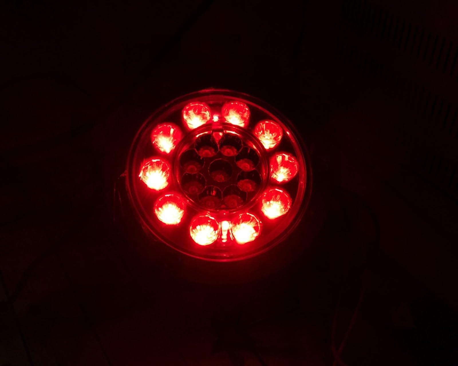 Intermitentes Dinámicos Led Espejo Luces Coche Remolque 1 Par 10-30v 19 LED Rojo Ámbar 12v 24v Traseras Redondas Para Camión Luz Freno Señal De Giro Parada Lámpara Lateral(24v)