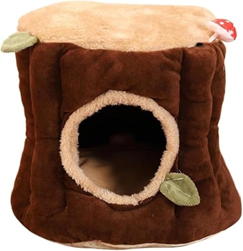 AZIEBAY 小動物用ベッド ドーム型設計 ハムスター・フェレット・うさぎ・チンチラ・ハリネズミ・デグー用 フランネル素材 ふわふわ柔らかい あったか保温 ハウス・小屋・隠れ家兼用 休憩所・遊び場機能 洗える仕様 暖かい巣 小動物用品