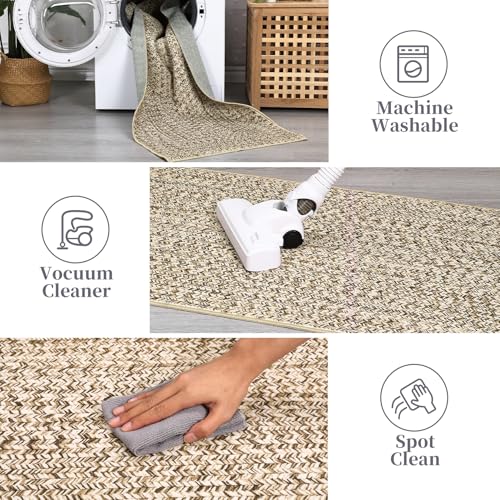Garvee Braided Print Washable 8x10 Area Rugs Modern Natural Large Rug by Garvee - Used condition - Image 6