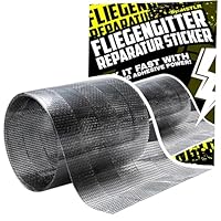 HOMIK Fliegengitter Reparatur Klebeband Schwarz – Sehr Stark Selbstklebendes Reparaturband 10cm x 150cm für Fliegengitter & Moskitonetze – Fenster, Tür & Zelt – UV- & Wasserfest