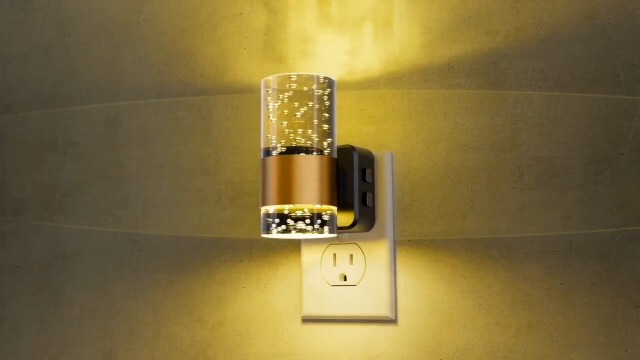 Image of Night Lights Plug into wall, Color Changing Night Light with Rotatable Plug, Dusk to Dawn Light Sensor and Adjustable Brightness, Elegant Design Night Light for Kids Bedroom,Bathroom, 2 Pack