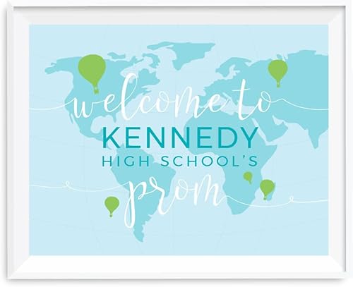 Miniatura 2 de Andaz Press Hot Air Balloon Adventure World Map Party Collection, azul y verde chocolate, paquete de 216, compatible con besos